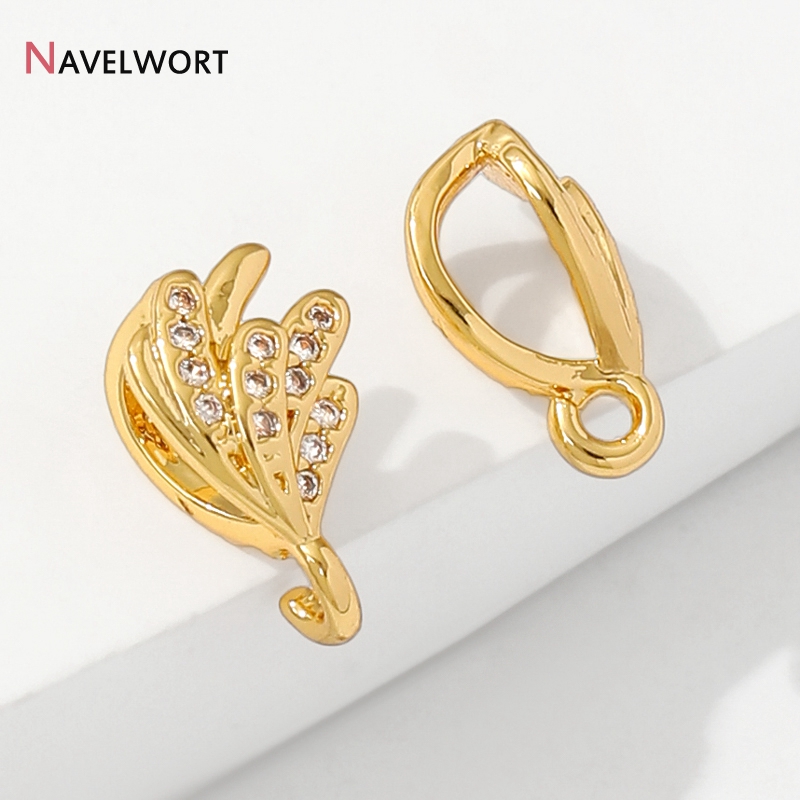 Jewelry Making Material - 18K Altın Kaplama Pirinç Zirkonlu Kolye