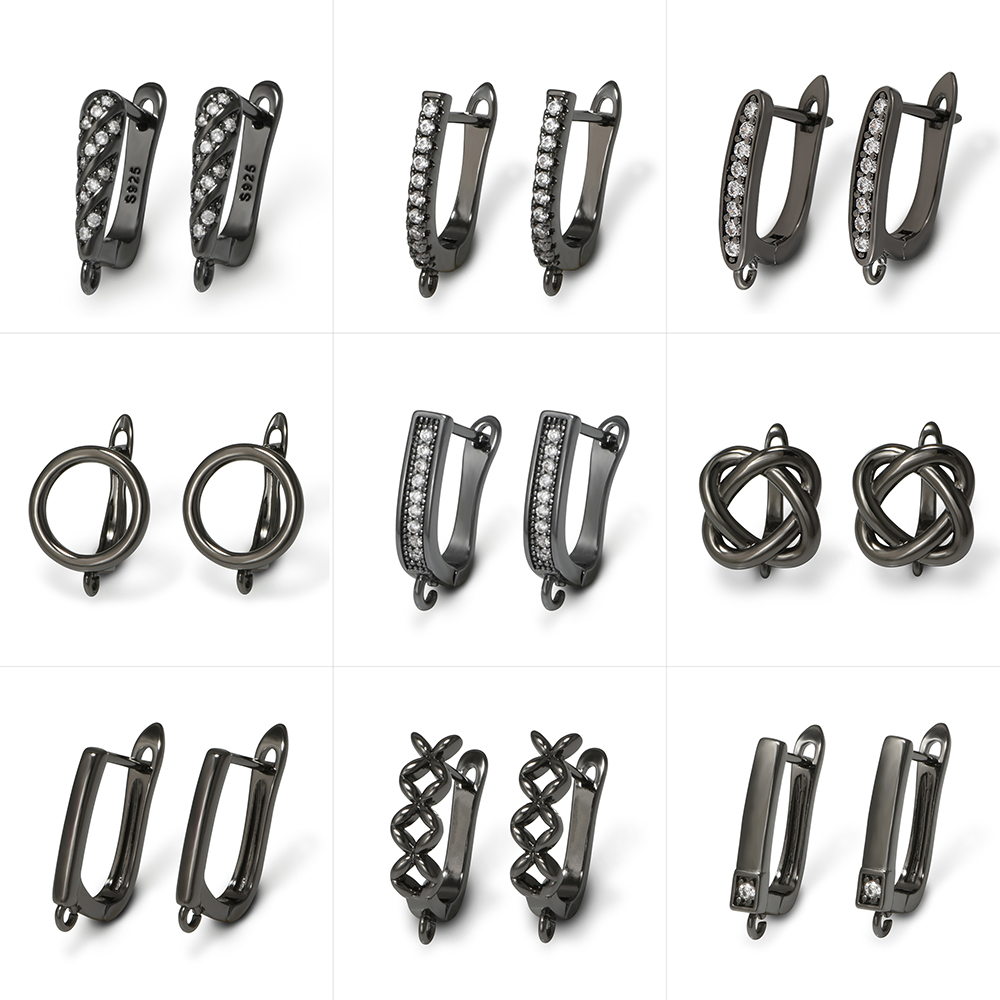 Jewelry Making Material - YANASI 1 Çift Silah Siyah Pirinç
