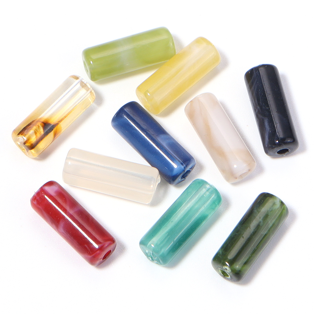 Jewelry Making Stones - 100 adet 5x13mm taklit yeşim taşı