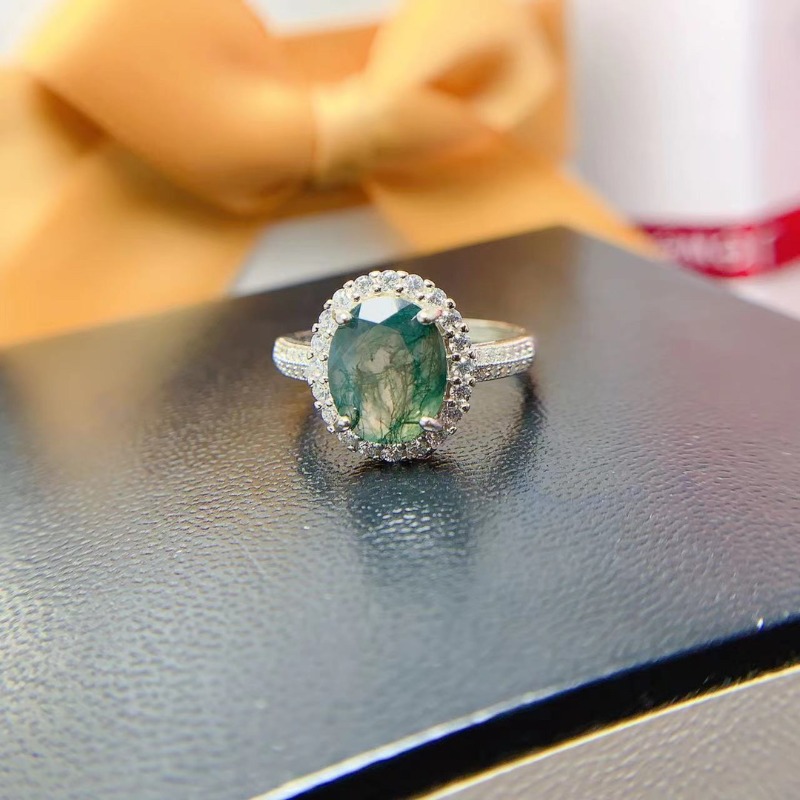 Doğal Moss akik yüzük söz yüzü - Jewelry Making University incelemesi ve fiyatı