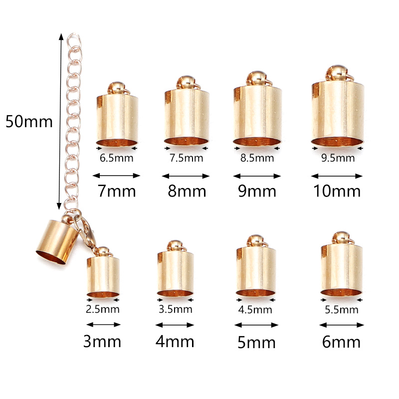10 takım deri kordon uç kapakl - Jewelry Making Material incelemesi ve fiyatı