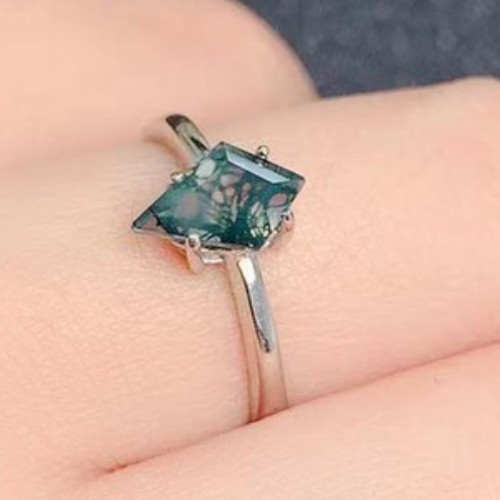 Moss akik 925 gümüş alyanslar  - Jewelry Making University incelemesi ve fiyatı