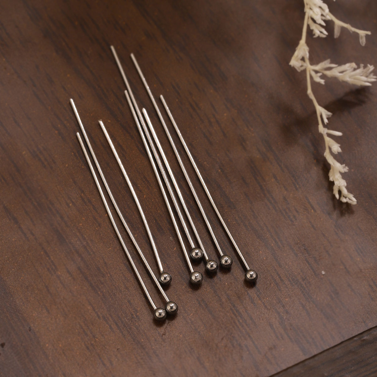 50 adet/grup 20 25 30 35mm Pas - Jewelry Making Head Pins incelemesi ve fiyatı