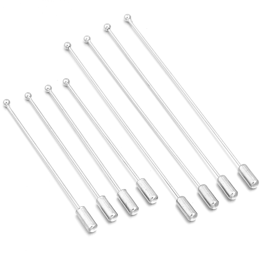 10 adet/lot 60/90cm Rodyum Ren - Jewelry Making Head Pins incelemesi ve fiyatı