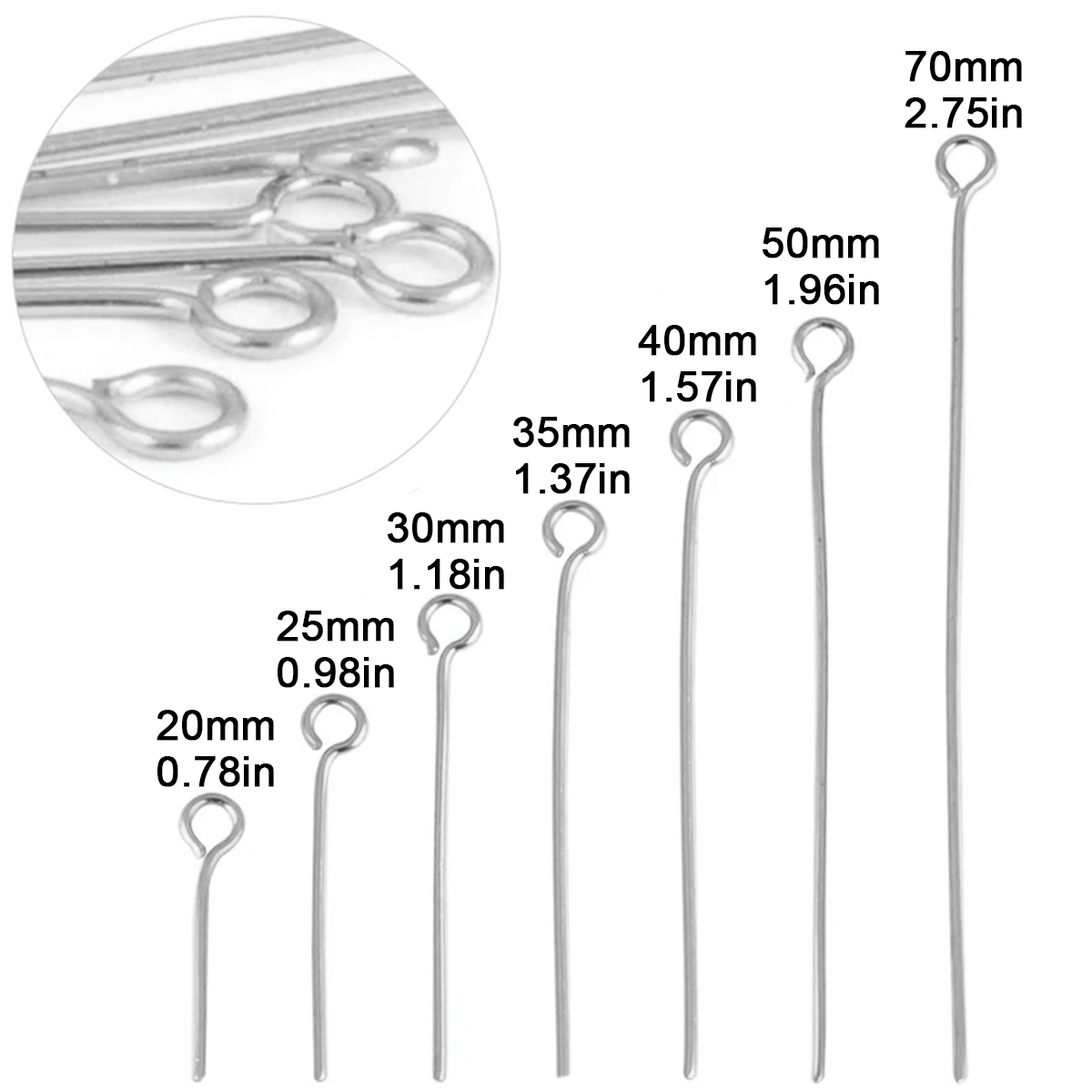 100 adet/grup Paslanmaz Çelik  - Jewelry Making Head Pins incelemesi ve fiyatı